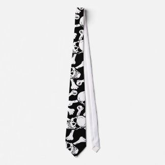 CORBATA PATRÓN DE CRUZADOS DE CALAVERAS GÓTICAS