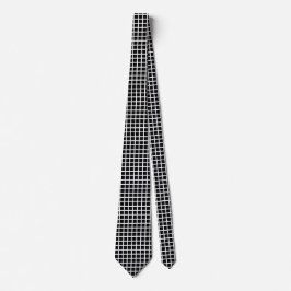 Corbata Patrón de cuadrados negros