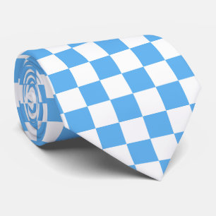 Corbata Patrón de cuadros azul blanco