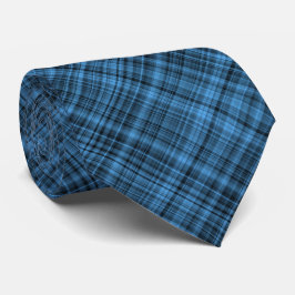 Corbata Patrón de Cuadros Azul Negro