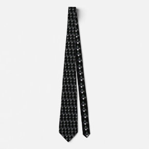 Corbata Patrón De Cuadros De Césped Negro Y Blanco,