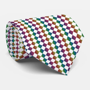 Corbata Patrón de cuadros de diamantes coloridos