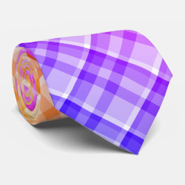 Corbata Patrón de cuadros escoceses degradado arcoíris Omb