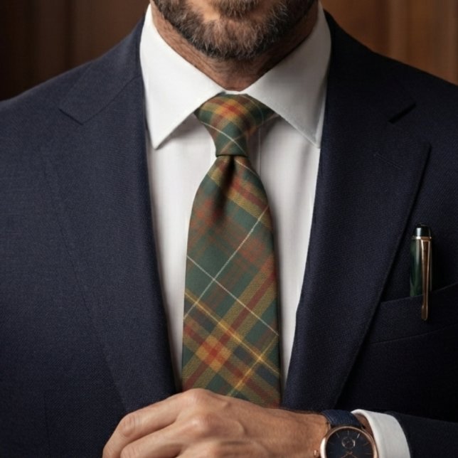 Corbata Patrón de Cuadros Escoceses Verde Bosque Clásico (Subido por el creador)