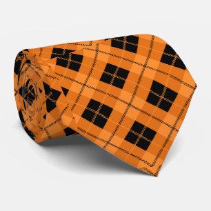 Corbata Patrón de cuadros estacionales de otoño divertido 