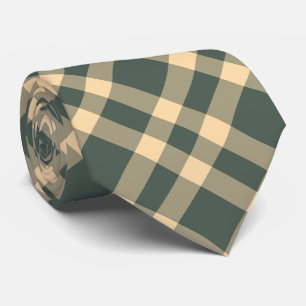 Corbata Patrón de Cuadros Verde Amarillo