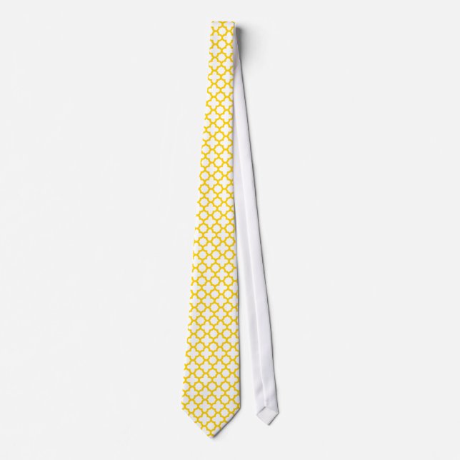 Corbata Patrón de cuatrefol amarillo (Anverso)