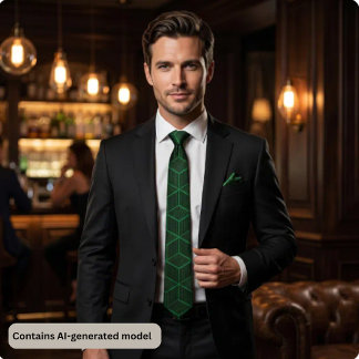 Corbata Patrón de cubo geométrico 3D de color personalizad