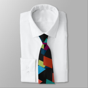 Corbata Patrón de cubo geométrico abstracto de moda