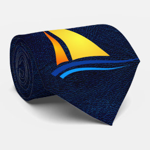 Corbata Patrón de cuero de la Marina Náutica con marea de 
