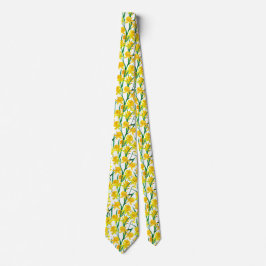 Corbata Patrón de Daffodil Amarillo