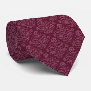 Corbata Patrón de Damasco Clásico de Borgoña