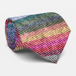 Corbata Patrón de Denim de Arcoiris
