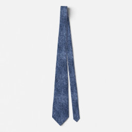 Corbata Patrón de Denim Zodiaco Azul