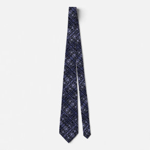 Corbata Patrón de desplazamiento índigo