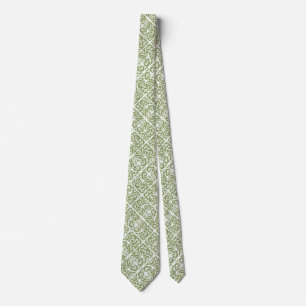 Corbata Patrón de desplazamiento verde oliva