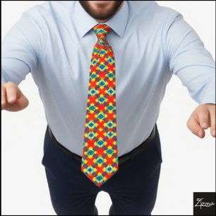 Corbata patrón de diamante 2 empate
