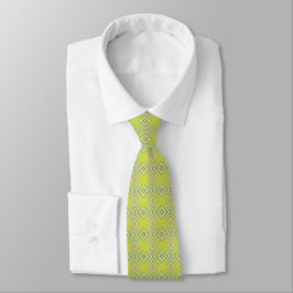 Corbata Patrón de diamante alternativo Lime Lemon Lime