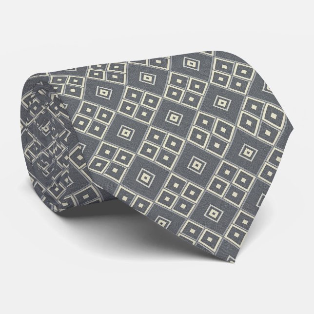 Corbata Patrón de diamante geométrico moderno (Enrollado)