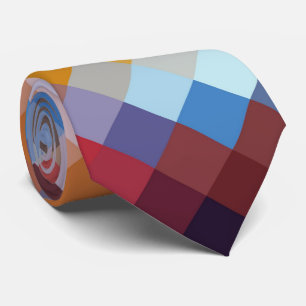 Corbata Patrón de diamante geométrico moderno colorido #