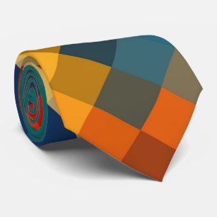 Corbata Patrón de diamante geométrico moderno colorido #