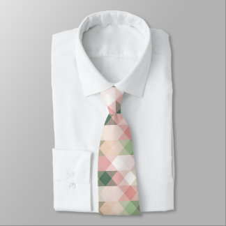 Corbata Patrón de diamante geométrico Pastel elegante