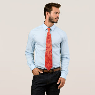 Corbata Patrón de diamante vintage naranja