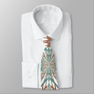 Corbata Patrón de dibujo de la línea turquesa de roya del