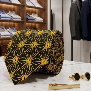 Corbata Patrón de dibujo de línea de mediados de siglo en