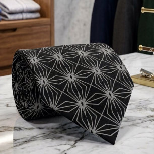 Corbata Patrón de dibujo de línea de mediados de siglo gri