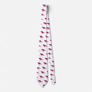 Corbata Patrón de dinosaurio marrón