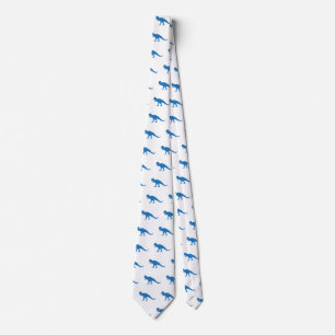 Corbata Patrón de dinosaurios azules