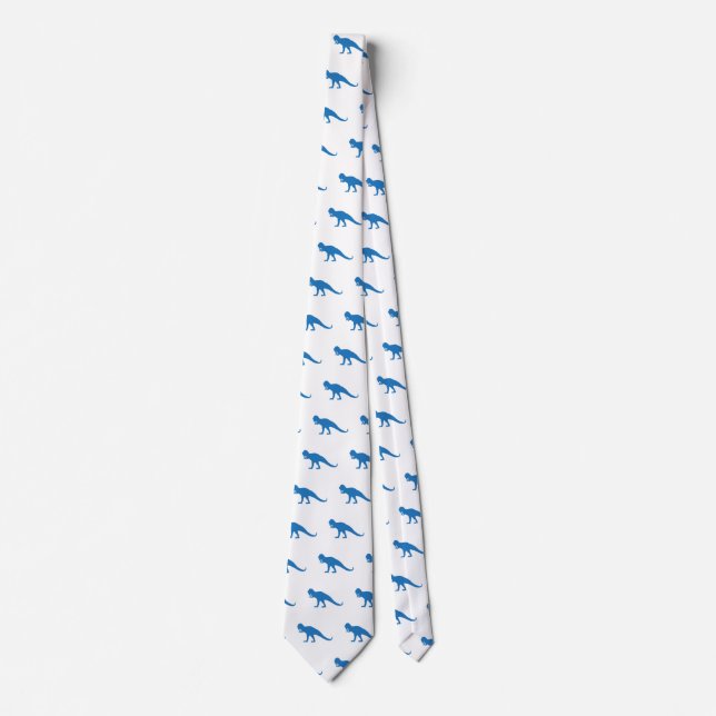 Corbata Patrón de dinosaurios azules (Anverso)