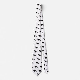 Corbata Patrón de dinosaurios negros