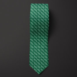 Corbata Patrón de doble helix de ADN verde