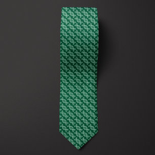 Corbata Patrón de doble helix de ADN verde