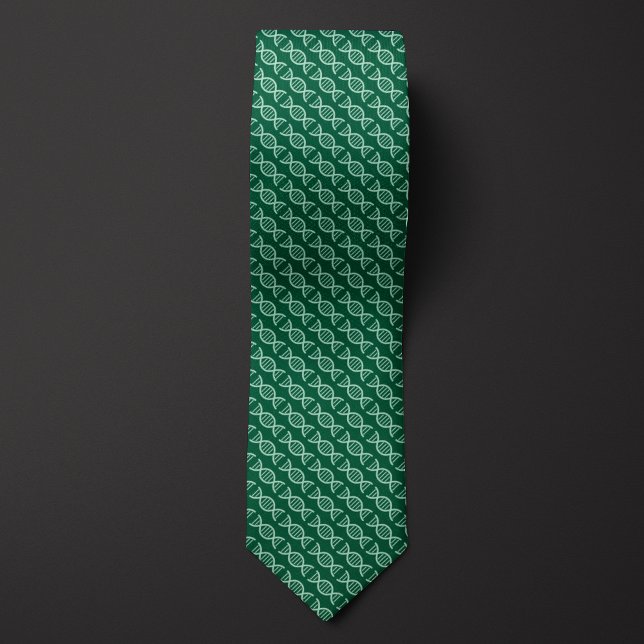 Corbata Patrón de doble helix de ADN verde (Subido por el creador)