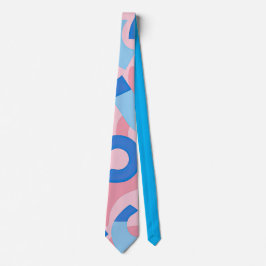 Corbata Patrón de Doodle rosa y azul