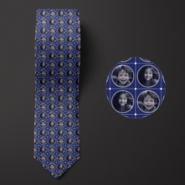 Corbata Patrón de dos fotos de la ronda azul (Subido por el creador)