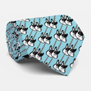 Corbata Patrón de dos guitarras eléctricas