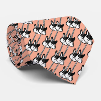 Corbata Patrón de dos guitarras eléctricas