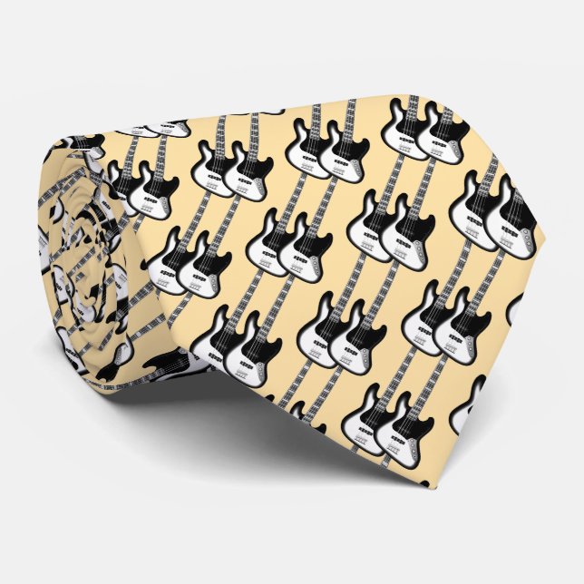Corbata Patrón de dos guitarras eléctricas (Enrollado)