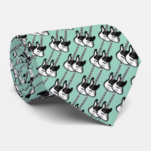 Corbata Patrón de dos guitarras eléctricas