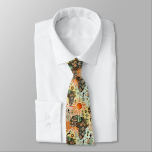 Corbata Patrón de elementos tribales decorativos del mapa