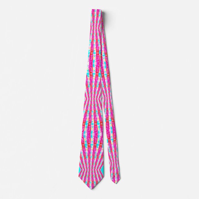 Corbata patrón de encaje rosa (Anverso)