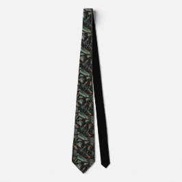 Corbata Patrón de equipo de pesca Pescador Negro 