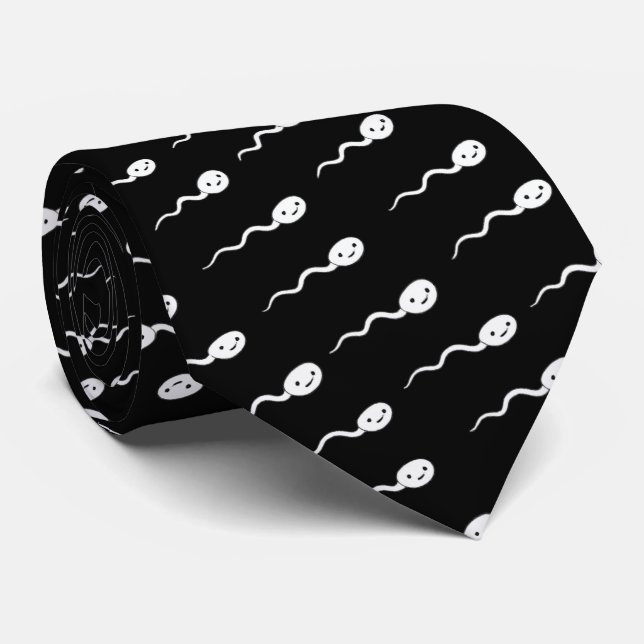 Corbata Patrón de esperma sonriente lindo (Enrollado)