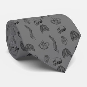 Corbata Patrón de esqueleto humano