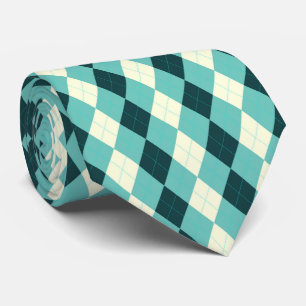 Corbata Patrón de estilo argyle verde