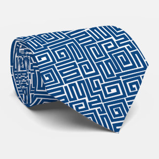 Corbata Patrón de estilo Kuba 280922 - Azul shibori sobre